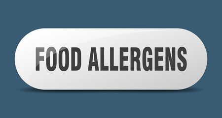 food allergens button. sticker. banner. rounded glass sign