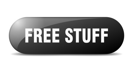 free stuff button. sticker. banner. rounded glass sign