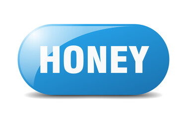 honey button. sticker. banner. rounded glass sign