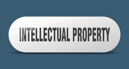 intellectual property button. sticker. banner. rounded glass sign