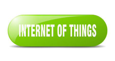 internet of things button. sticker. banner. rounded glass sign