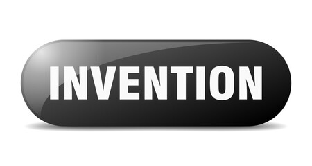 invention button. sticker. banner. rounded glass sign