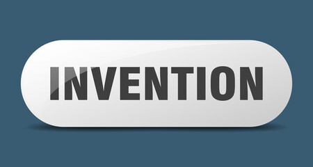 invention button. sticker. banner. rounded glass sign