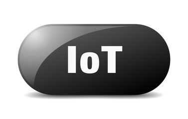 iot button. sticker. banner. rounded glass sign