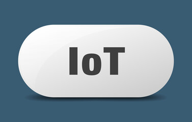 iot button. sticker. banner. rounded glass sign