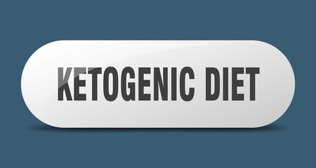 ketogenic diet button. sticker. banner. rounded glass sign