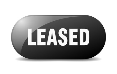 leased button. sticker. banner. rounded glass sign