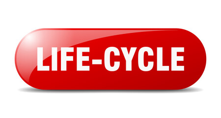 life-cycle button. sticker. banner. rounded glass sign