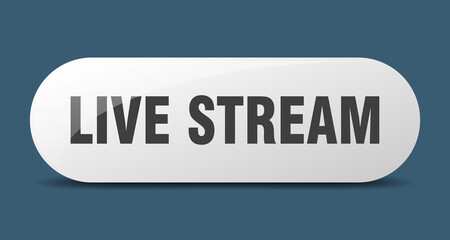 live stream button. sticker. banner. rounded glass sign