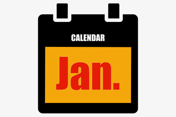 1月から12月のカレンダー