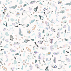 Terrazzo Texture Vector. Flooring Seamless Pattern