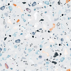 Terrazzo Texture Vector. Flooring Seamless Pattern