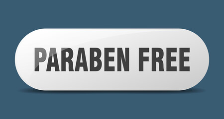 paraben free button. sticker. banner. rounded glass sign