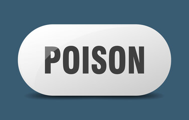 poison button. sticker. banner. rounded glass sign