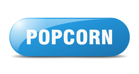 popcorn button. sticker. banner. rounded glass sign