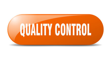 quality control button. sticker. banner. rounded glass sign