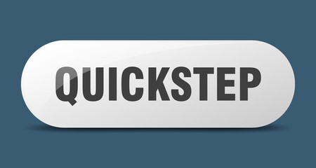 quickstep button. sticker. banner. rounded glass sign