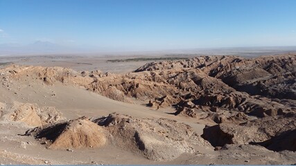 landscape in the desert atacama chile 