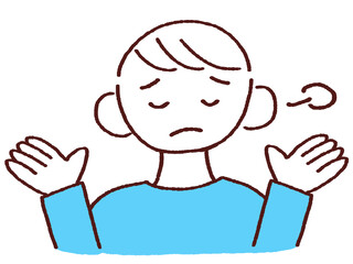 呆れる若い男性