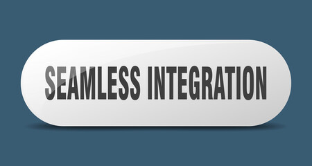 seamless integration button. sticker. banner. rounded glass sign