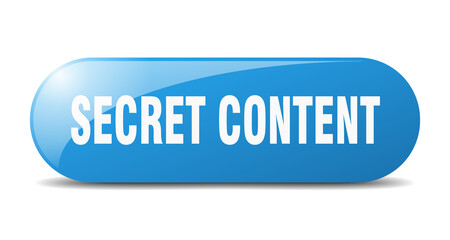 secret content button. sticker. banner. rounded glass sign
