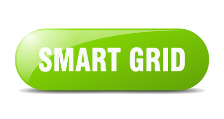 smart grid button. sticker. banner. rounded glass sign