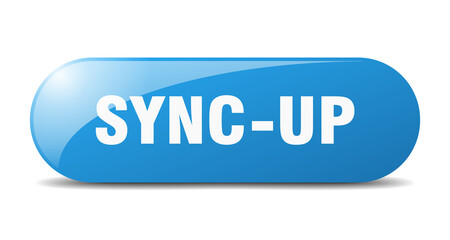 sync-up button. sticker. banner. rounded glass sign