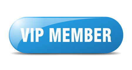 vip member button. sticker. banner. rounded glass sign