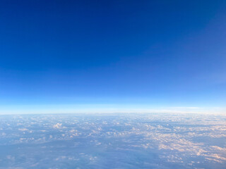 Fototapeta na wymiar View of fine clouds and blue sky