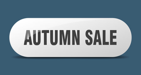 autumn sale button. sticker. banner. rounded glass sign
