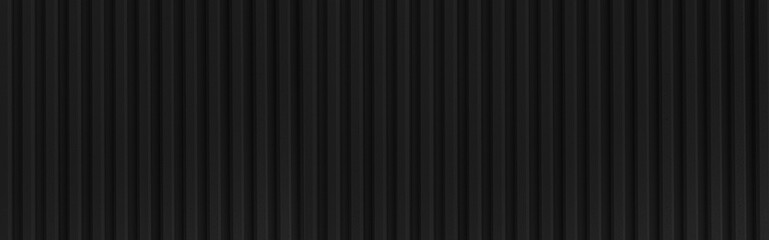 Obraz premium Panorama of Black Corrugated metal background and texture surface or galvanize steel