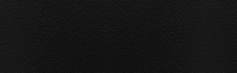 Panorama of Rough patterned black cement wall texture and seamless background