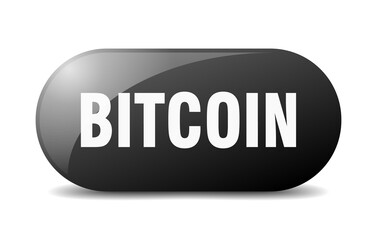 bitcoin button. sticker. banner. rounded glass sign