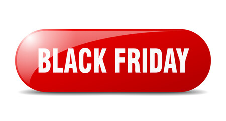 black friday button. sticker. banner. rounded glass sign