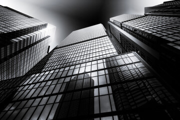 Fototapeta premium Modern architecture shapes of Hong Kong Island.