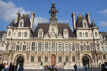 Fototapeta na wymiar City Hall (Hotel de Ville), Paris, France