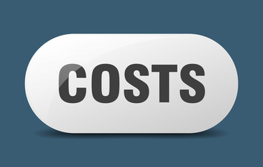 costs button. sticker. banner. rounded glass sign