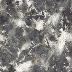 Seamless Tropical Palm Leaf Pattern. Beige Brown Tan Aged Old Grungy Dirty Design. High quality illustration. Detailed worn messy stained wrinkled tough surface material.