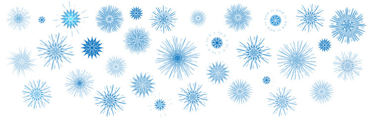 Blue ornamental snowflakes vector