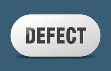 defect button. sticker. banner. rounded glass sign