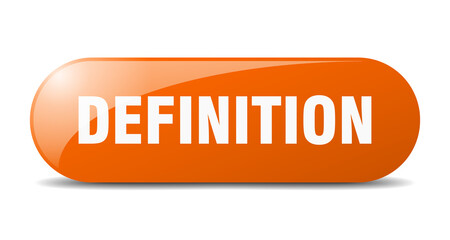 definition button. sticker. banner. rounded glass sign