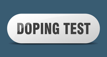 doping test button. sticker. banner. rounded glass sign