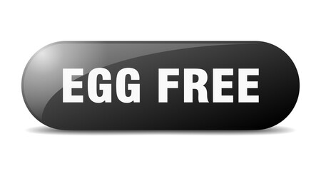 egg free button. sticker. banner. rounded glass sign