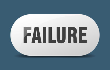 failure button. sticker. banner. rounded glass sign