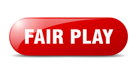 fair play button. sticker. banner. rounded glass sign