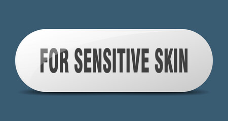 for sensitive skin button. sticker. banner. rounded glass sign