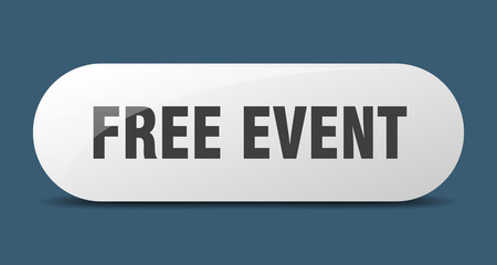 free event button. sticker. banner. rounded glass sign