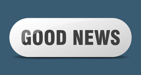 good news button. sticker. banner. rounded glass sign