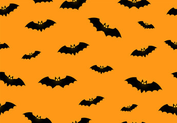 Seamless Pattern with bat. Halloween background. vector illustration