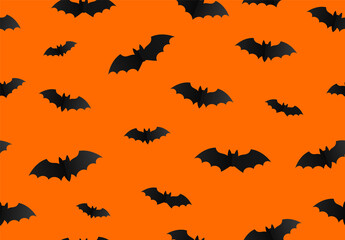 Seamless Pattern with bat. Halloween background. vector illustration